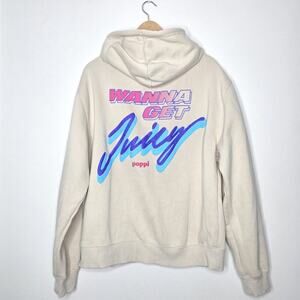 Poppi for Target Limited Edition Graphic Hoodie Blue Poppi Logo Sweatshirt